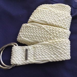 RALPH LAUREN WHITE BRAIDED BELT